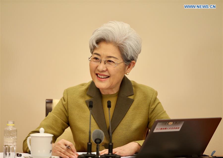 Fu Ying, spokesperson for the fifth session of China's 12th National People's Congress (NPC), speaks during a press conference on the session at the Great Hall of the People in Beijing, capital of China, March 4, 2017. Photo: Xinhua