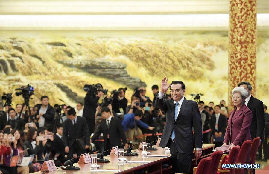 Chinese Premier Li Keqiang gives a press conference at the Great Hall of the People in Beijing, capital of China, March 15, 2017. Photo: Xinhua