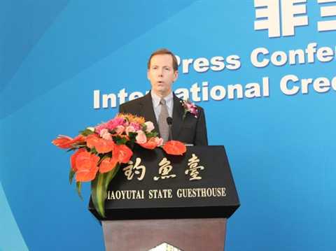 President Sean Egan reads Beijing Declaration