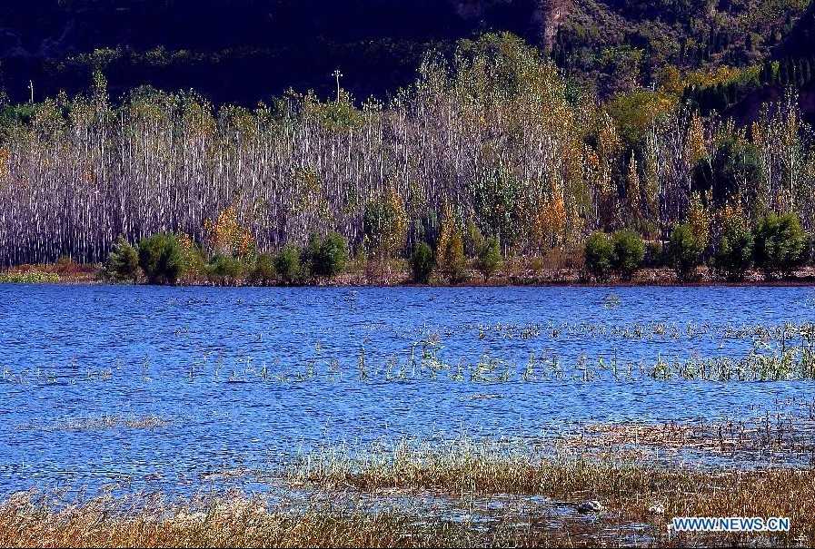 Charming autumn scenery in Sanmenxia Reservoir, Henan Province
