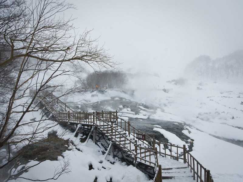 Fantastic snowscape in Changbai Mountain in,NE China
