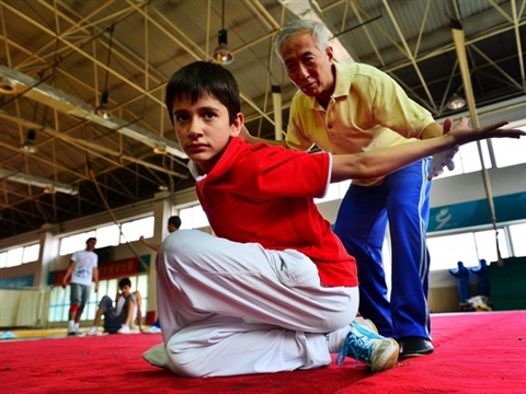 German students learn kung fu in Tianjin