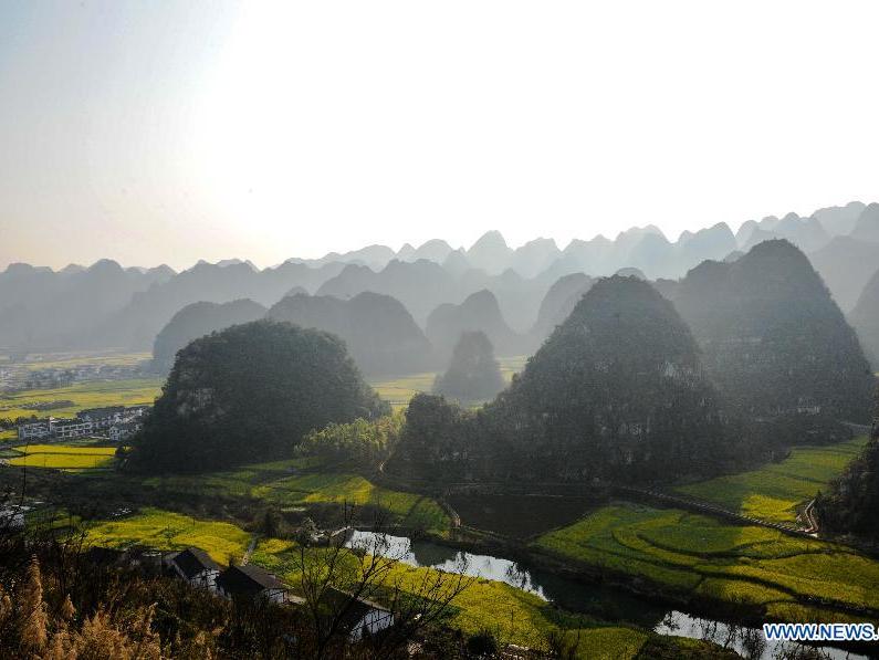 Scenery of Wanfenglin: national geological park in SW China's Guizhou