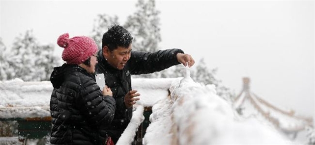 Snowfall hits Beijing on Spring Festival