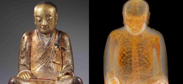 Mummified body found in Chinese Buddha statue