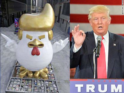 Donald Trump rooster statue takes China by storm